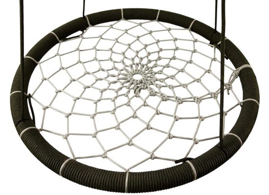 Šūpoles ligzda 130cm (melns/pelēks)
