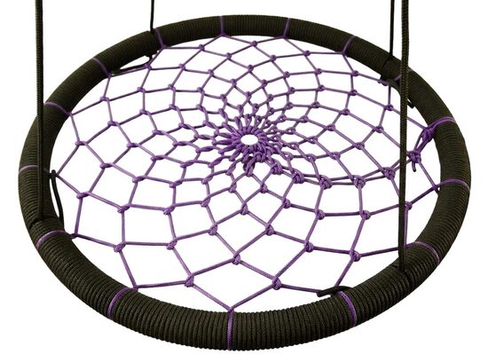 Šūpoles ligzda 130cm (melns/lillā)